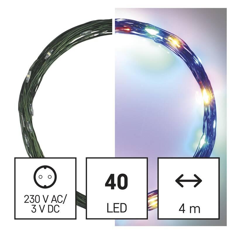 Vánoční osvětlení EMOS 40 LED nano řetěz zelený, 4 m, venkovní i vnitřní, multicolor, časovač, Vánoční, osvětlení, EMOS, 40, LED, nano, řetěz, zelený, 4, m, venkovní, i, vnitřní, multicolor, časovač