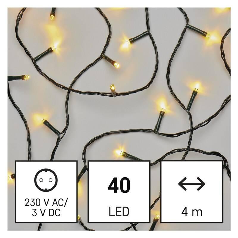 Vánoční osvětlení EMOS 40 LED řetěz, 4 m, venkovní i vnitřní, teplá bílá, časovač, Vánoční, osvětlení, EMOS, 40, LED, řetěz, 4, m, venkovní, i, vnitřní, teplá, bílá, časovač
