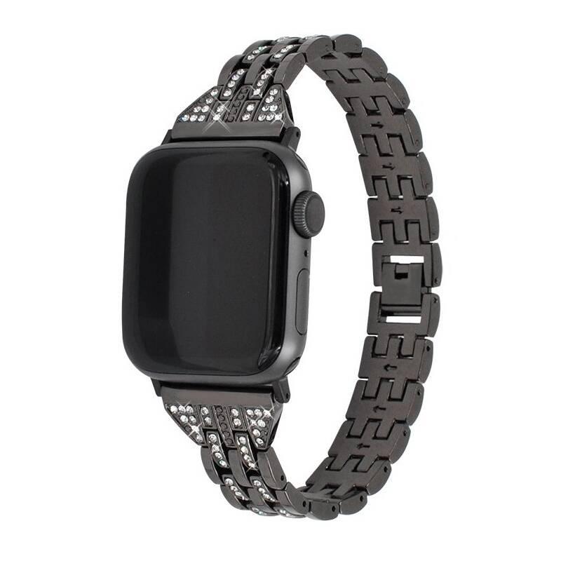Řemínek WG line, kovový, na Apple Watch 38 40 41 mm adapter černý