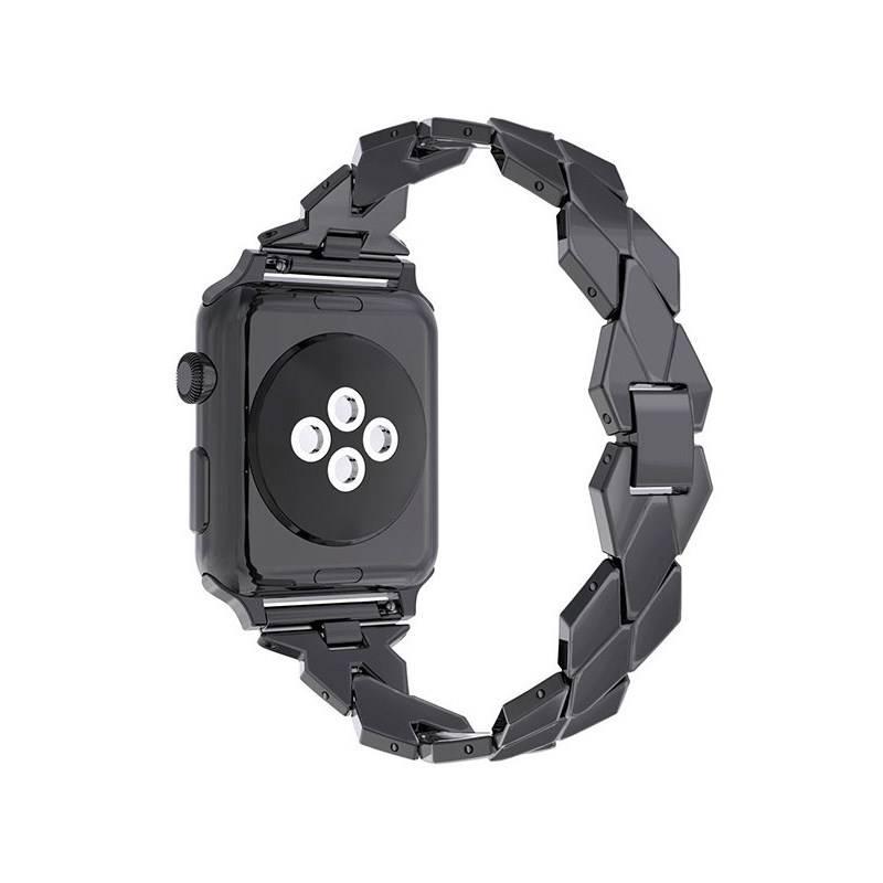 Řemínek WG spade, kovový, na Apple Watch 38 40 41 mm adapter černý